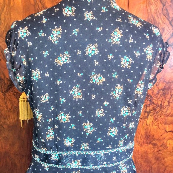 Red Herring black chiffon blouse - Picture 5 of 6